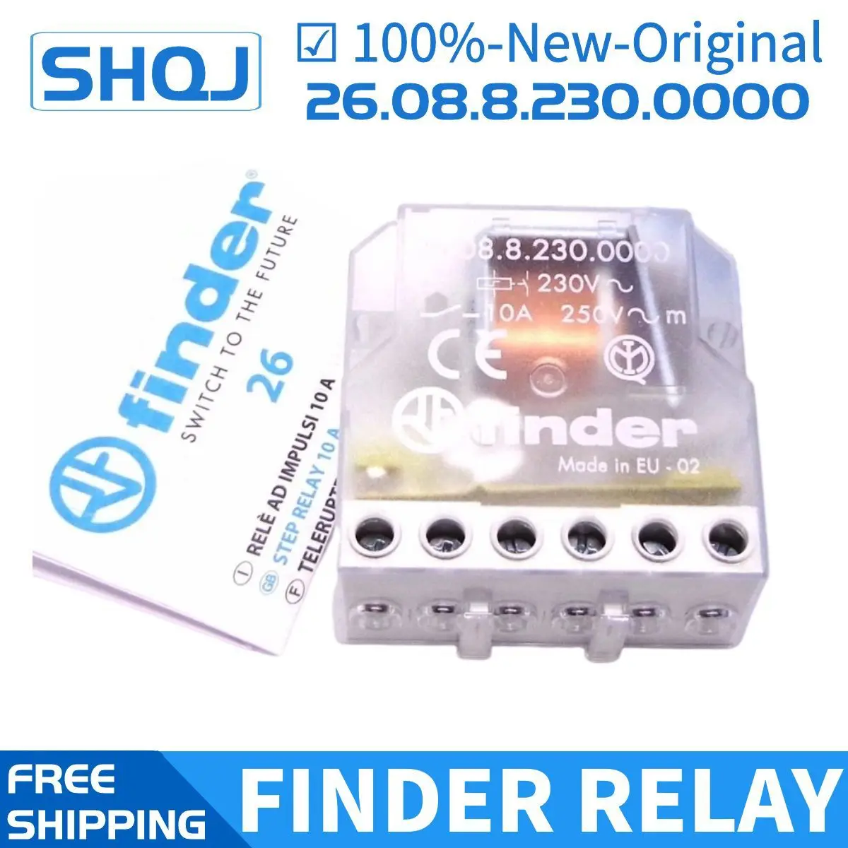 finder relay 26.08.8.230.0000 230VAC 10A 100%-new-original