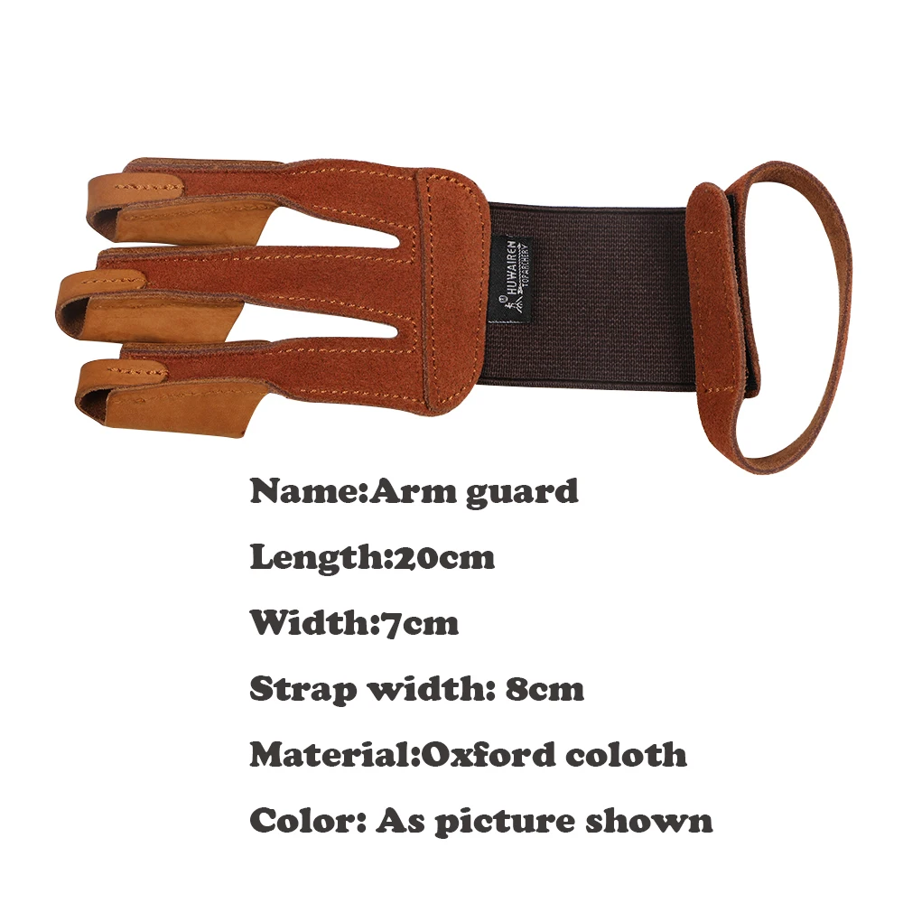 Toparchery Leather Finger Arm Protective Guard Safe Glove for Archery Hunting Shooting Training Accessories Finger Tip Protector