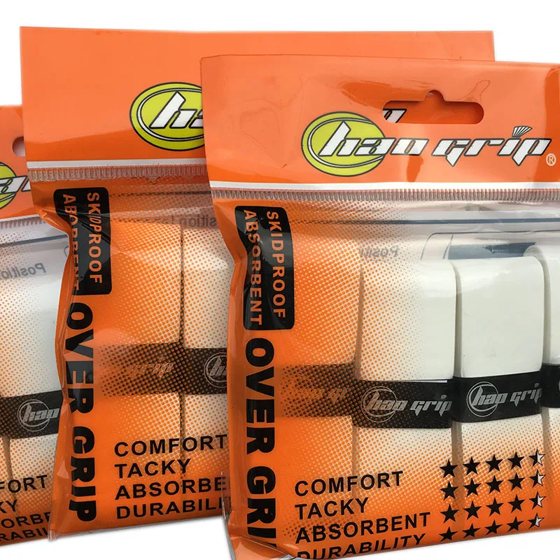 (1 pack=4 pcs) Haogrip Tennis Overgrips Super Stickness tacky tennis rackets grip viscous feel badminton overgrips