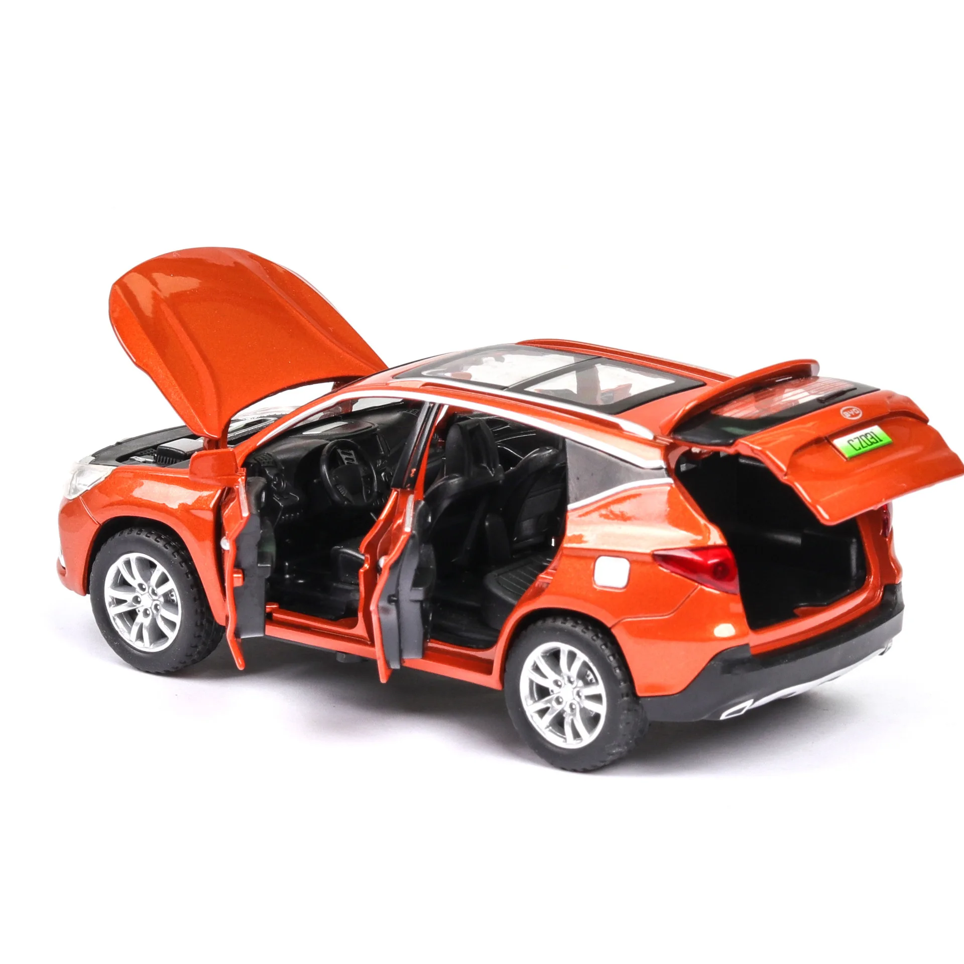 1/32 Simulation for BYD SONG New Energy Vehicle Model Alloy Pull Back Toy Car Collection Gift Ornament Children\'s Toys