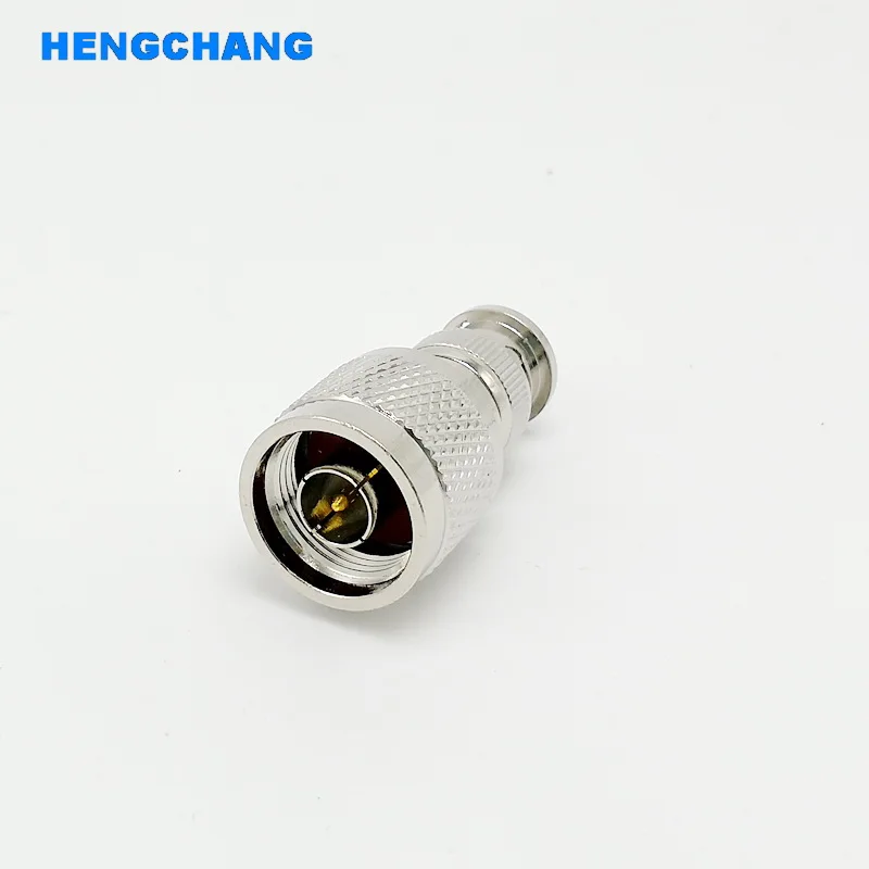 Conexão tipo n para adaptador bnc, conector coaxial rf macho n para bnc 1 peça