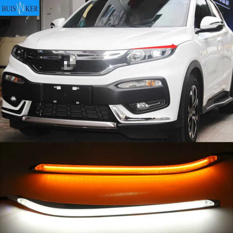 

1Pair For Honda XRV XR-V HRV 2015-2017 LED Daytime Running Light DRL Day Light Front Bumper Fog Light Driving Fog Lamp