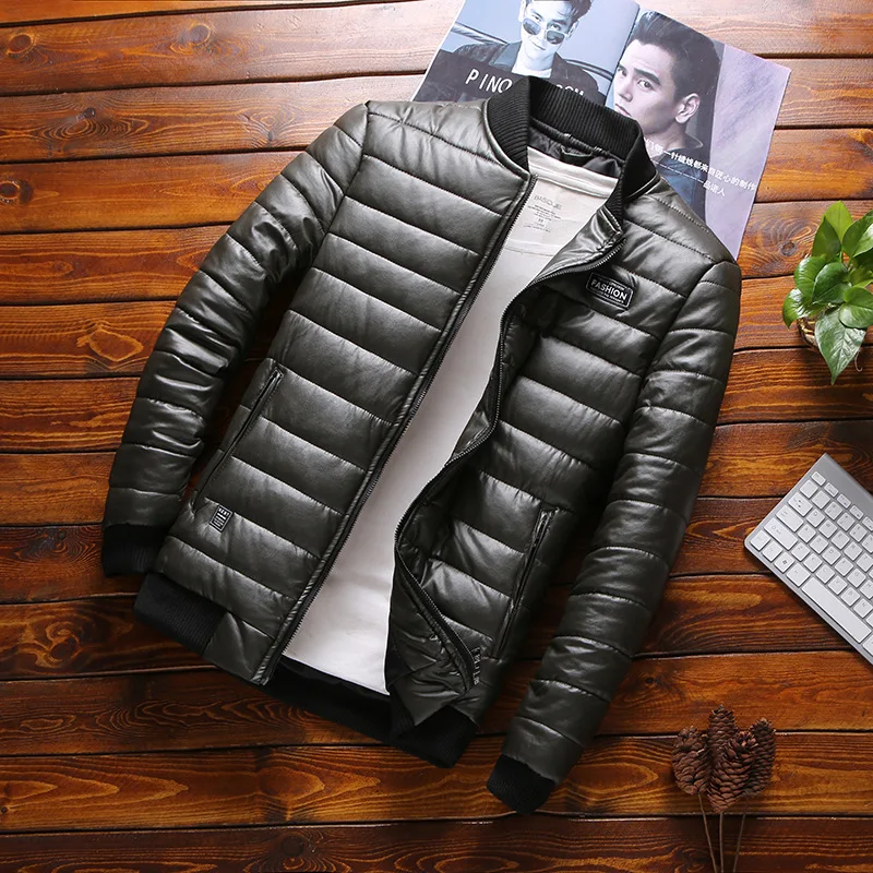 Winter Plus Size 8XL Leather Jacket Men Clothes 2021 Thick Warm Parka Hombre Streetwear Pu Leather Outwear Hiver SH1801