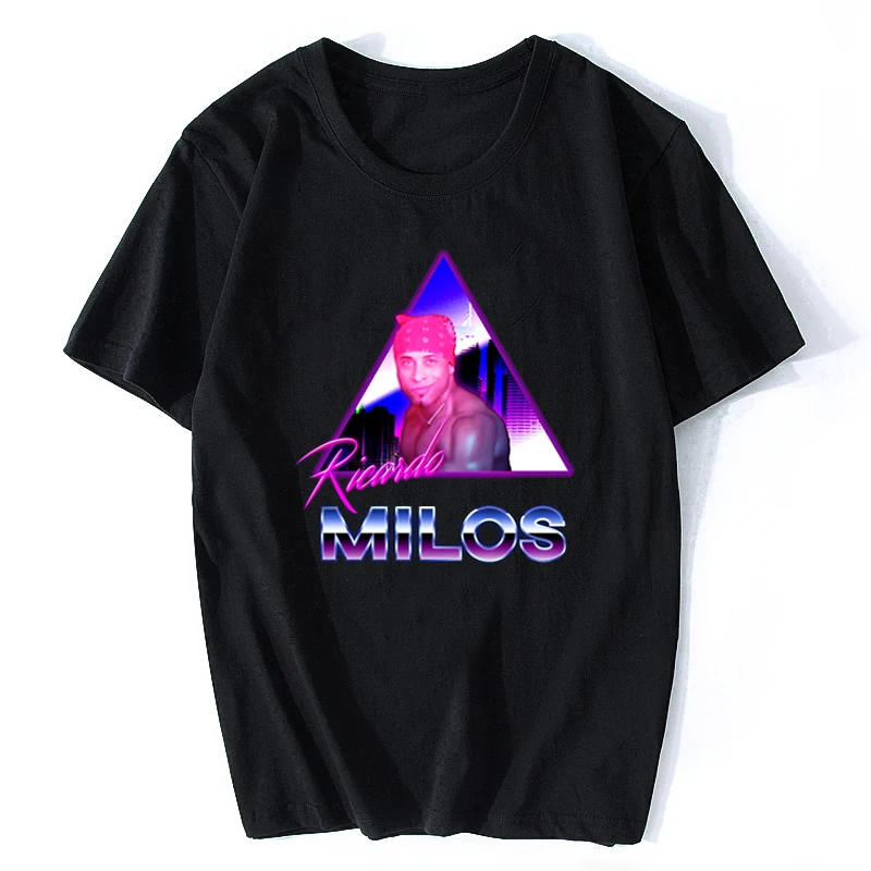 Camiseta de manga corta para Hombre, ropa de calle de algodón, estilo Harajuku, Estilo Vintage, Vaporwave, con diseño estético de Richard Milos