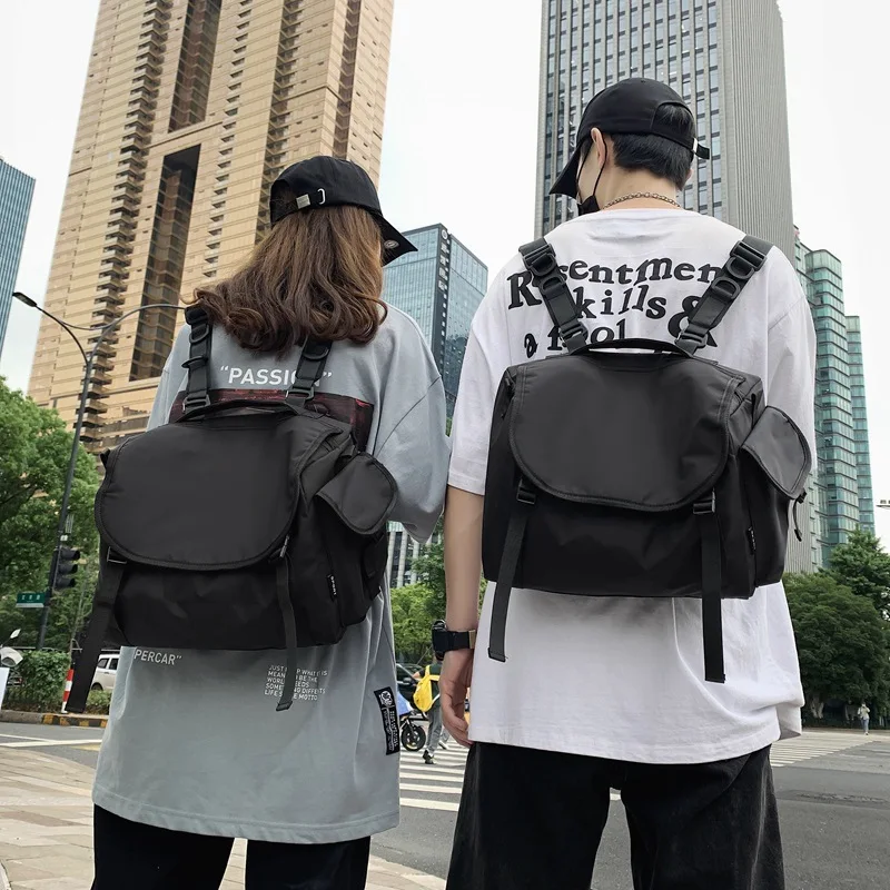 Simple female fashion black trade messenger bag joker shoulder bag large capacity diagonal bag men. Fashion waterproof Bao