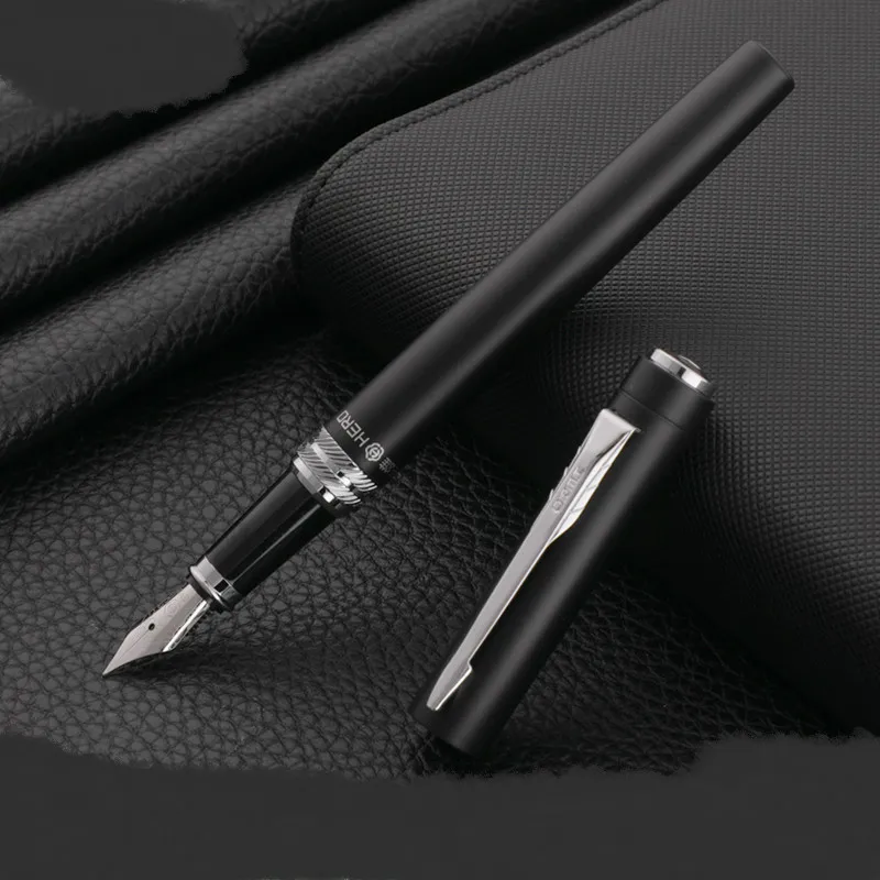 

HERO Fountain Pen F 0.5mm Nib Student Writing Ink Pens Adult Business Office Metal Pens Pluma Estilografica Pen School Escolar