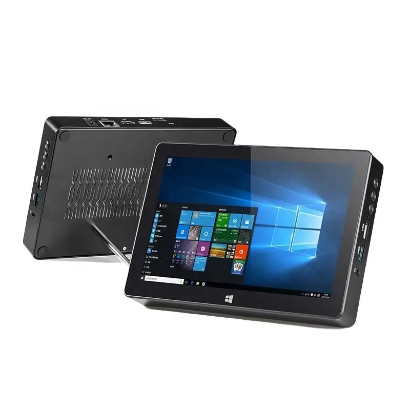 Tablette pc industrielle robuste de 8 pouces, windows 10 OS, avec station d'accueil pour véhicule, Lan et écran LCD sunlight lisible, résolution 800x1280