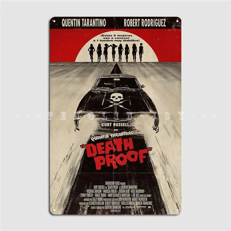 Фильм «Death Proof», написанный и написанный Квентином Тарантино, металлический плакат на стену, настенная роспись, клубный бар, фотоплакат