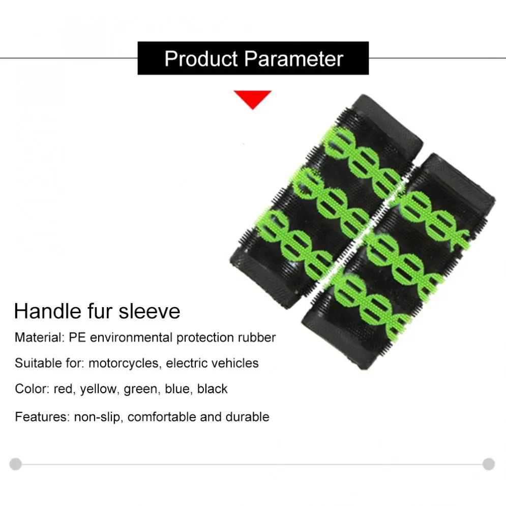 Universal 2pcs Motorcycle Handlebar Protector Rubber Soft Anti-Slip Handlebar Universal Handle Bar Cover Accessories