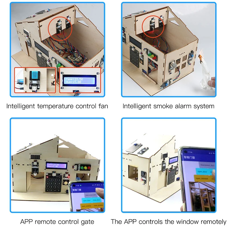 Imagem -04 - Smart Home Learning Kit para Arduino Suporte Scratch Eletrônica Faça Você Mesmo Básico Starter Kit para Steam Presente Brinquedo Educativo