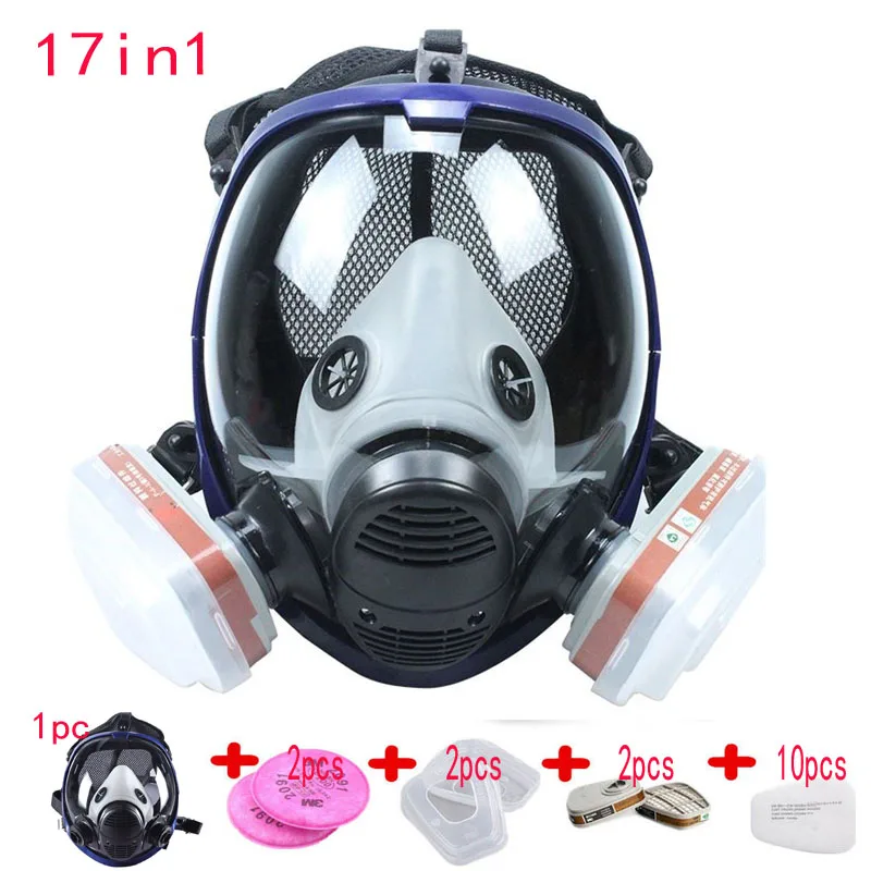 9/15/17 in 1 Suit Painting Spraying Chemcial Respirator Same For 3M 6800 Gas Mask Full Face Facepiece Respirator