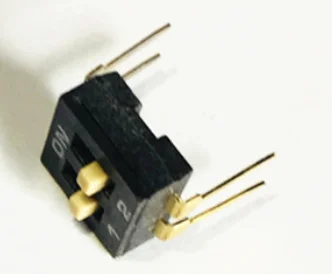 5PCS Dial switch HAM-02HWA-R high dial key switch black plug-in 2-bit 4-foot