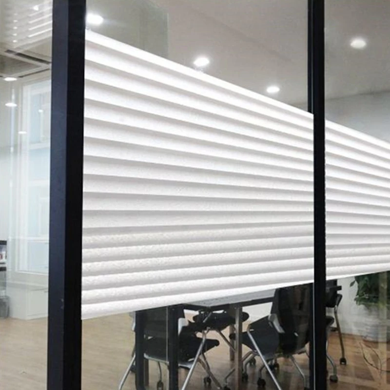 Horizontal Glass Blinds Static Glue-free Office Home Window Sticker Light Transmission New Frosted Window Film Home Decoration