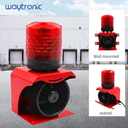 Sound And Light Alarm Waterproof Horn Industrial Alarm Safety Voice Strobe Flash 110dB by Wireless Remote Control