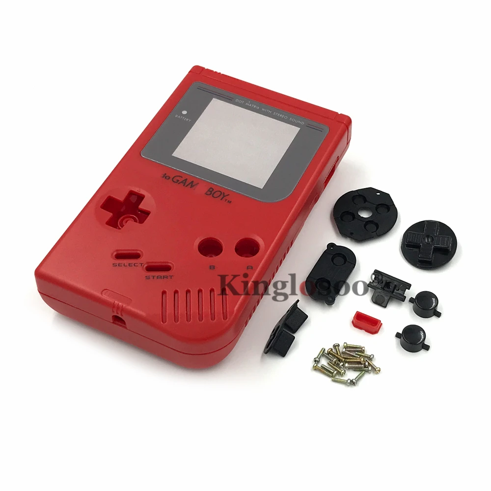 Top quality Shell Case Replacement for Gameboy Classic Game Console housing cover for GB DMG-01 with Rubber pads buttons