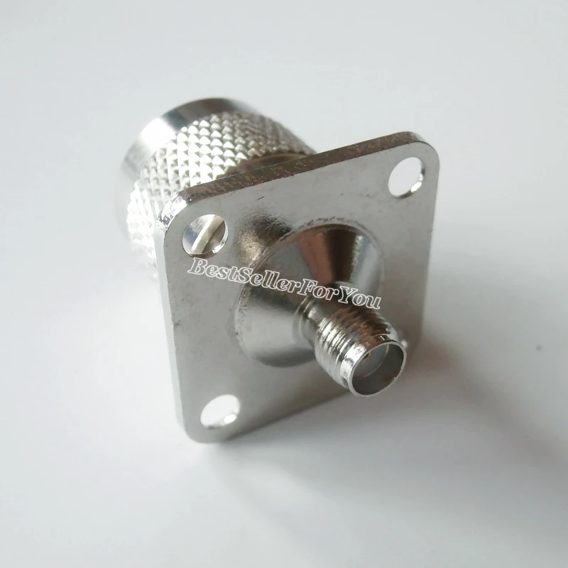 1Pcs N Type Male Plug To SMA Connector Female Jack Flange Mount RF Adapter Cable Connector