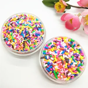50g/lote Sprinkles delgados largos Cilíndricos Candial Polímero Cadera Colorida para artesanías de bricolaje Tiny Plastic Klei Accesorio 12 Mejores Polymer de Polymer Sprinkles - №5
