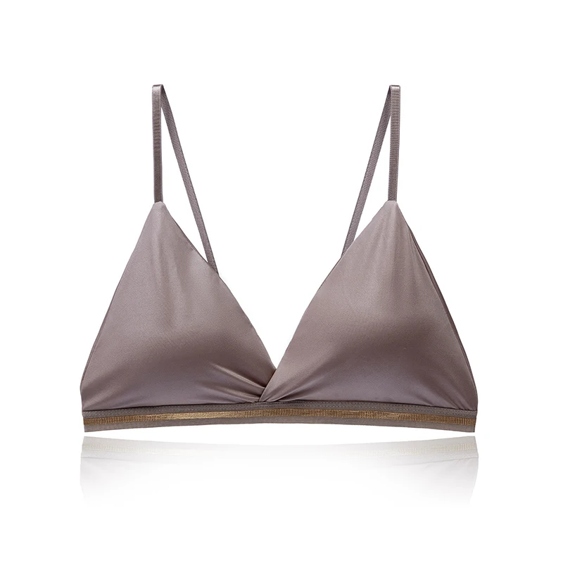 BANNIROU-Bralette Fino Sem Fio para Mulher, Lingerie Sexy, Roupa Interior Sem Costura, Suave Respirável, Biquíni De Seda De Gelo, Sutiãs Sem Fio, 1Pc