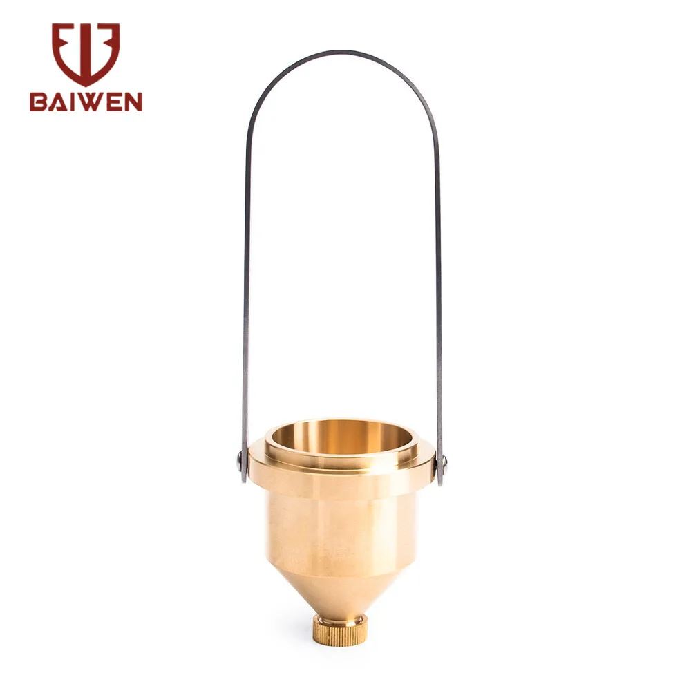 1pc Paint Viscosity Test Cup Viscometer Flow Cup Mixing Thinning Tool #2 & #4 Measuring Tool Golden Sliver
