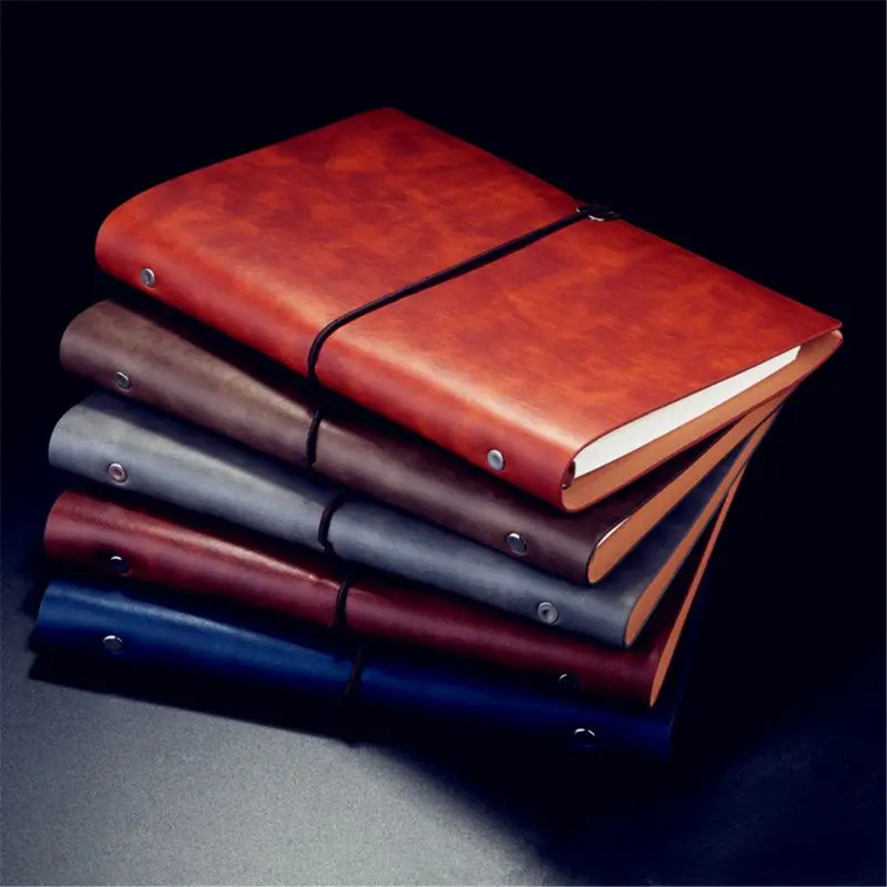 Pu Leather Note Book Cover Spiral Notebook A5 Planner Organizer Notebook Travel Journal Diary 6 Ring Binder Stationery