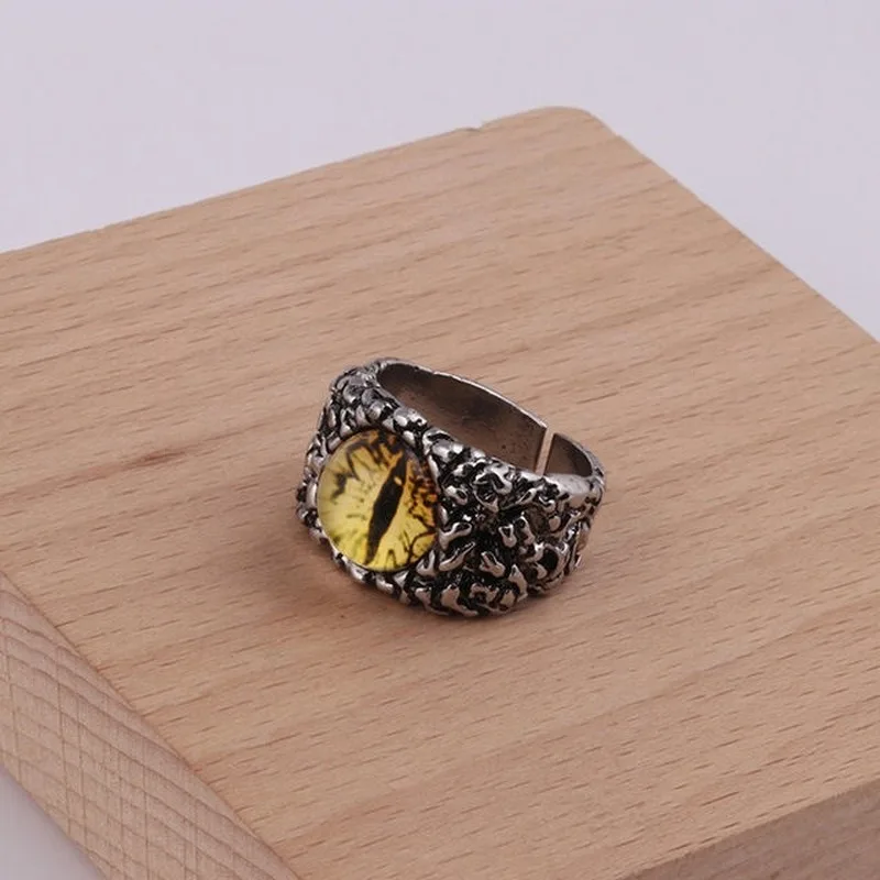 Creative Evil Eye Rings For Men Women Personality Male Punk Yellow Ring Jewelry Men\'s Bar Night Club Hip Hop Accessories Gifts
