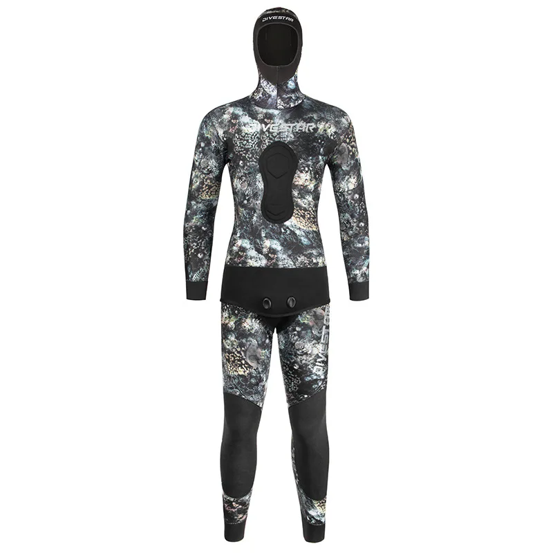 DIVESTAR Wetsuit 5mm/3mm /7mm Scuba Snorkeling Jellyfish Diving Suit Men Neoprene Underwater Hunting Surfing Spearfishing Suit