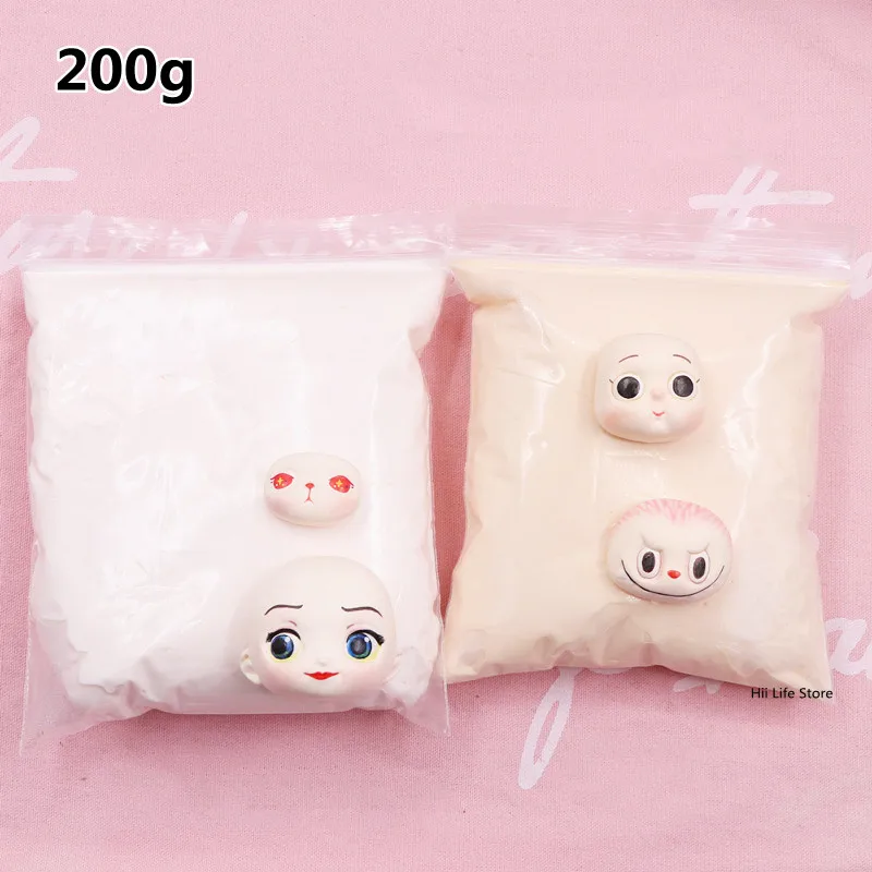 200g Professional Ultra-light Clay White/pink Skin DIY Hand-made Sculpture Clay Plasticine Doll Turning Mold Face Complexion Mud