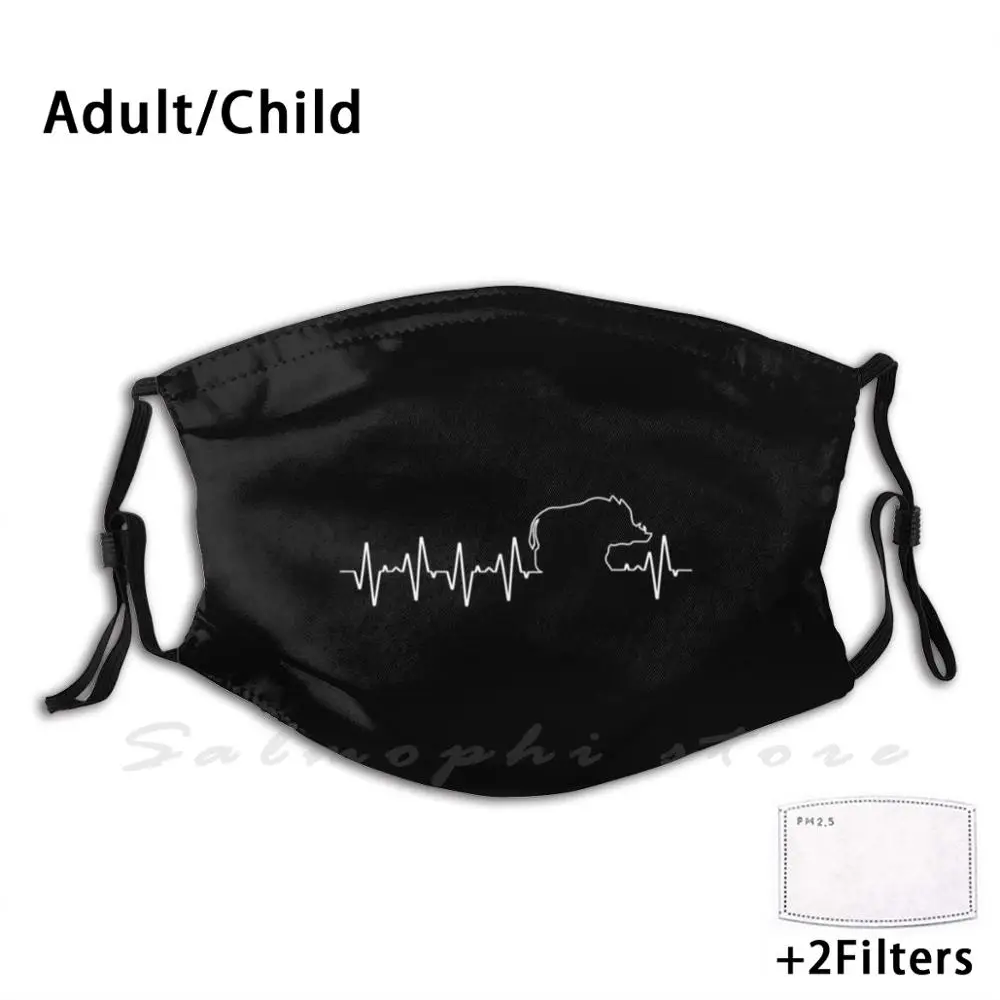 Wild Boar Hunter Heartbeat Hunt Sow Hunt Adult Kids Anti Dust Filter Diy Mask Wild Boar Hunter Hunt To Hunt Wild Boar Hunting