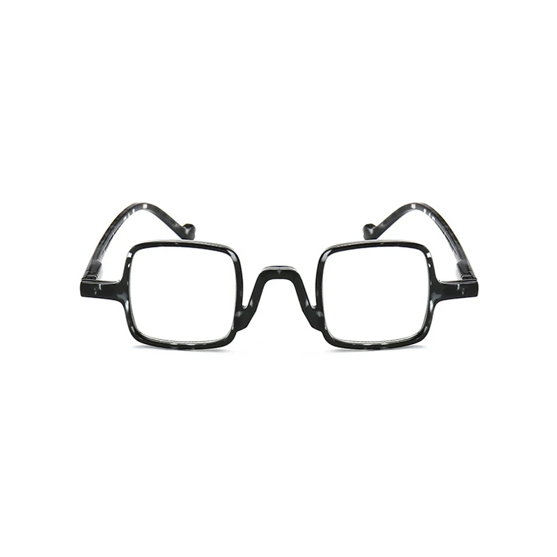 Elbru-gafas de lectura Vintage con luz azul para presbicia, lentes cuadradas a la moda, ultraligeras, antifatiga, para hombres y mujeres + 1 a + 4