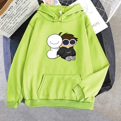 Dream Merch Hoodies Loose Fleece Hoodie Cartoon Dream Smp Vintage Pullover Sweatshirt for Teens Winter Men Women Kawaii Clothing