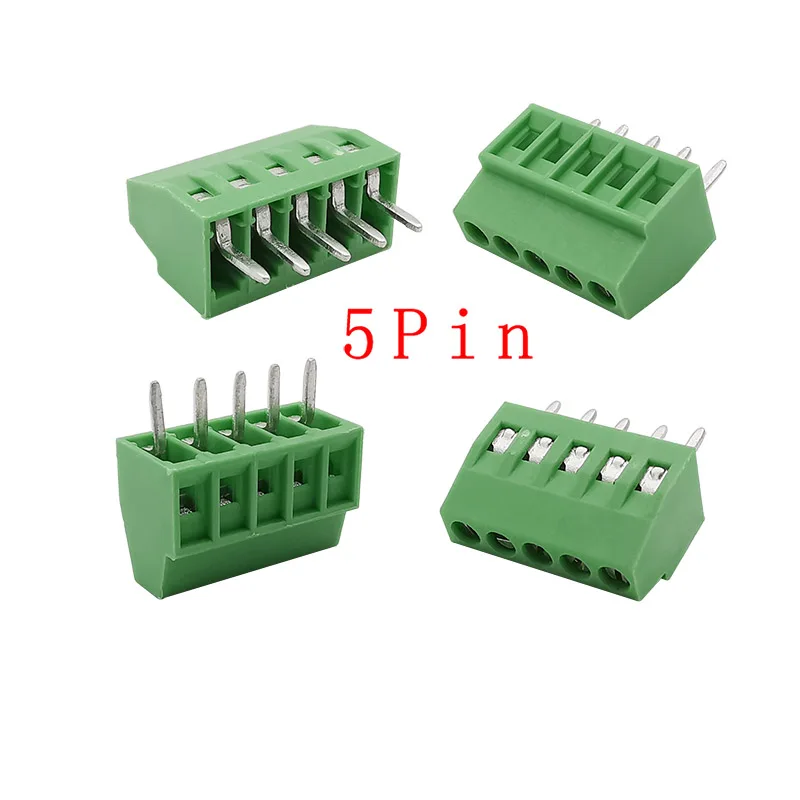 5/10Pcs KF128 2,54mm Pitch PCB Terminal Block Stecker 150V 6A 2/3/4/5/6/7/8/9/10/12/14/16Pin Schraube Terminal Für 26-18AWG Kabel