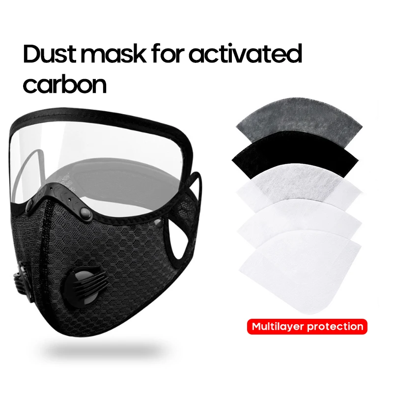 Winter Cycling Anti-Fog Activated Carbon Mask Dustproof Windproof Warm Bicycle Mask Mountain Bike With Air Valve Dust Mask