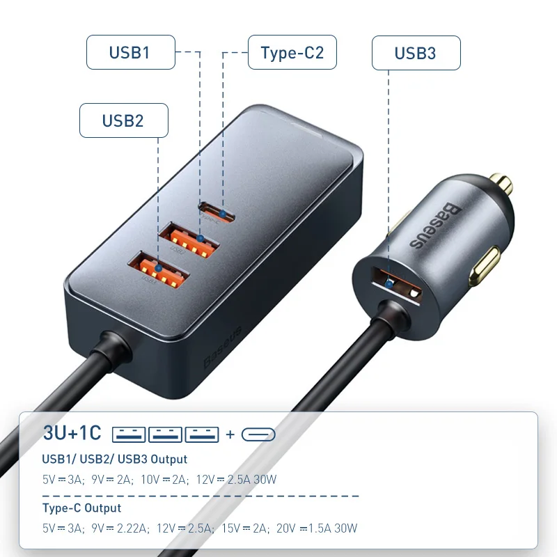 Baseus 120W PD 차량용 고속 충전기, QC 3.0 PD 3.0, 아이폰 15, 14, 13, 삼성 C타입 USB 충전기, 휴대용 USB 휴대폰 충전기