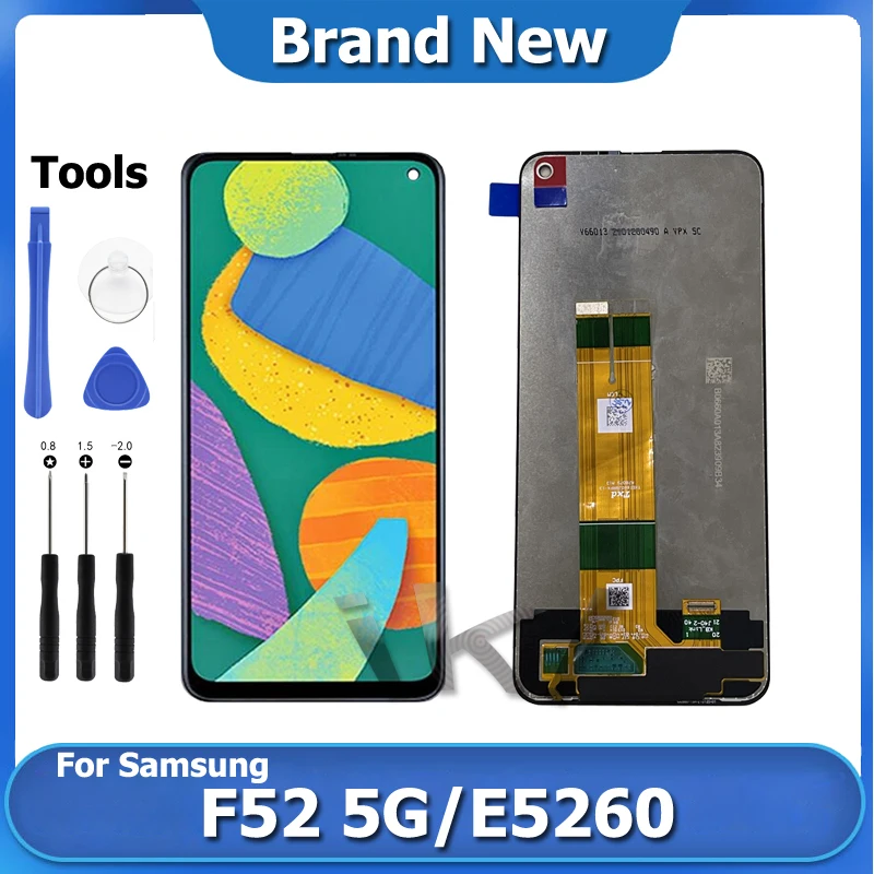 

F52 5G LCD Display Touch Screen Digitizer Assembly For Samsung Galaxy E5260 6.6" Super AMOLED Repair Screen Replacement Part