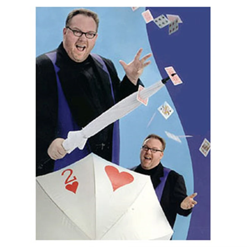 Magic Tricks Got It Covered Umbrella, Card Sword, Parasol Thru Selected Item, Stage Props, Illusion, Professional,Prediction