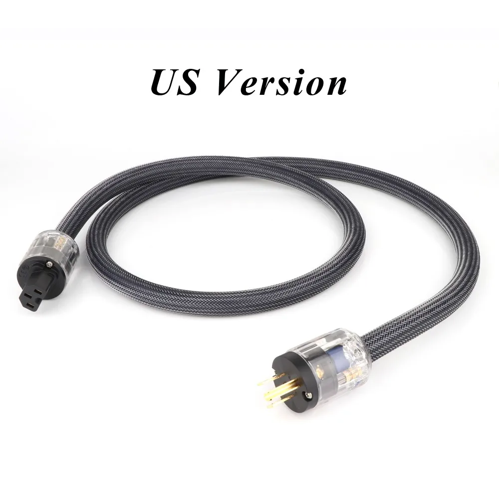 Preffair-Cabo de Alimentação de Cobre OFC, EUA, UE, Hi-End, Cabo de Alimentação AC, HiFi Áudio, Wth C-029, P-029E, Plug Connector