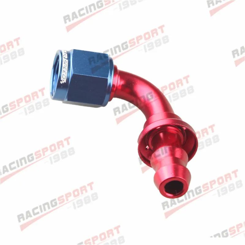 ADLERSPEED AN-6 6AN 90 Degree Push-on Hose End Fitting Adaptor Fuel Oil Line