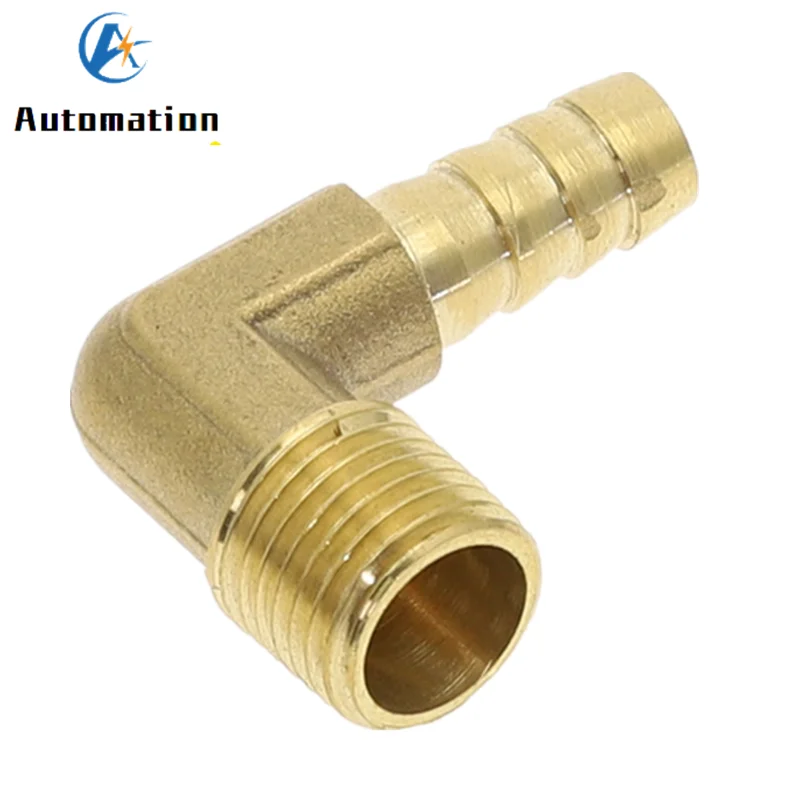 

Hose Barb OD 6-19mm 90 Degree Male Thread 1/8" 1/4" 3/8" 1/2" Elbow Brass Barbed Fitting Coupler Connector Adapter Copper