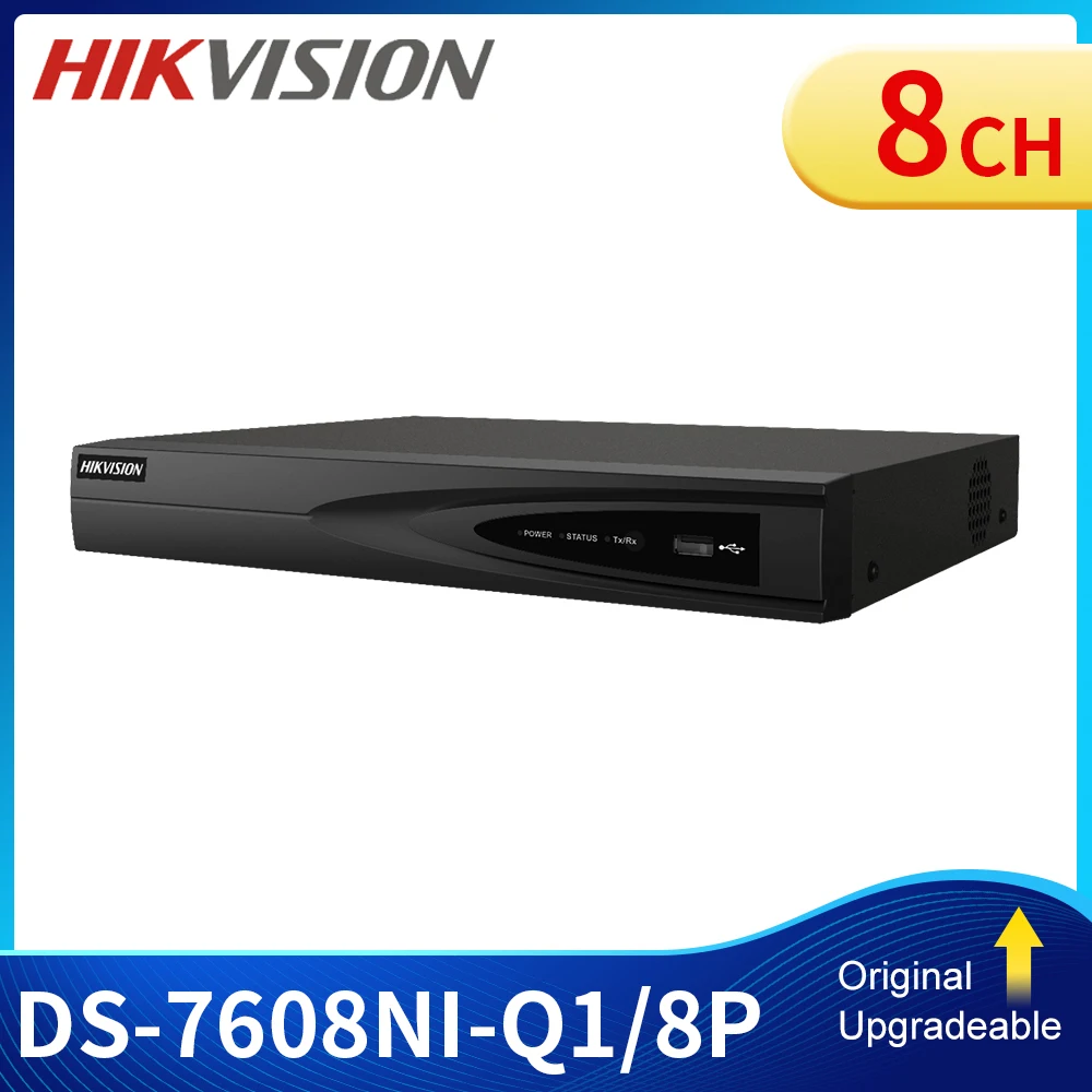 

Hikvision DS-7608NI-Q1/8P 8ch POE NVR 1SATA Port Security Protection видеорегистратор 1U HDMI и VGA выход H.265 +