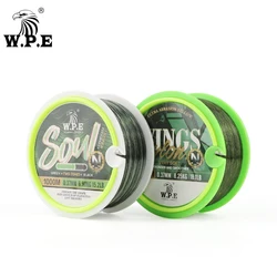 W.P.E 1000m Nylon Fishing Line 0.28mm-0.40mm 11.3LB-25LB Monofilament Fishing Line Carp Fishing Feeder Fly Fishing Wire Tackle