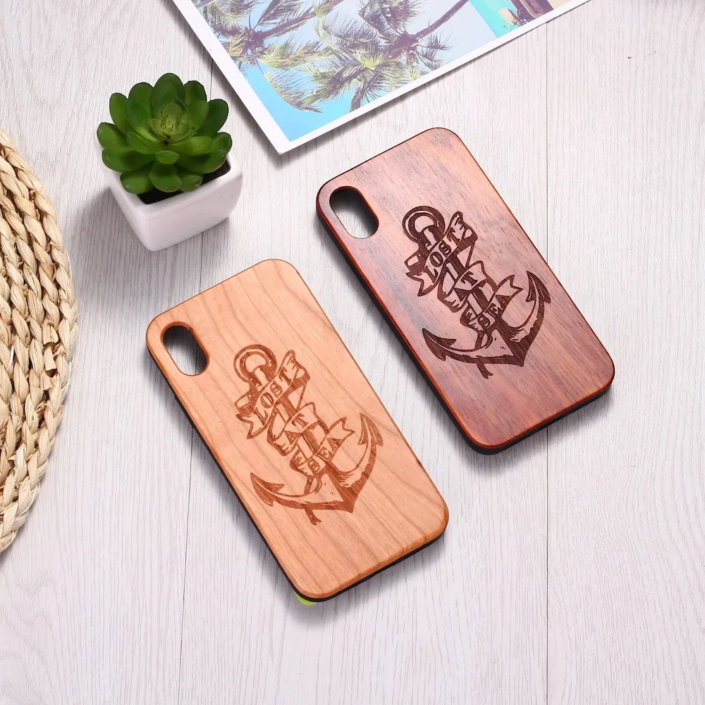 Anchor Sea Sailor maritime Lover Engraved Wood Phone Case Funda For iPhone 14 14ProMax 14Plus 13Promax 13 12 11