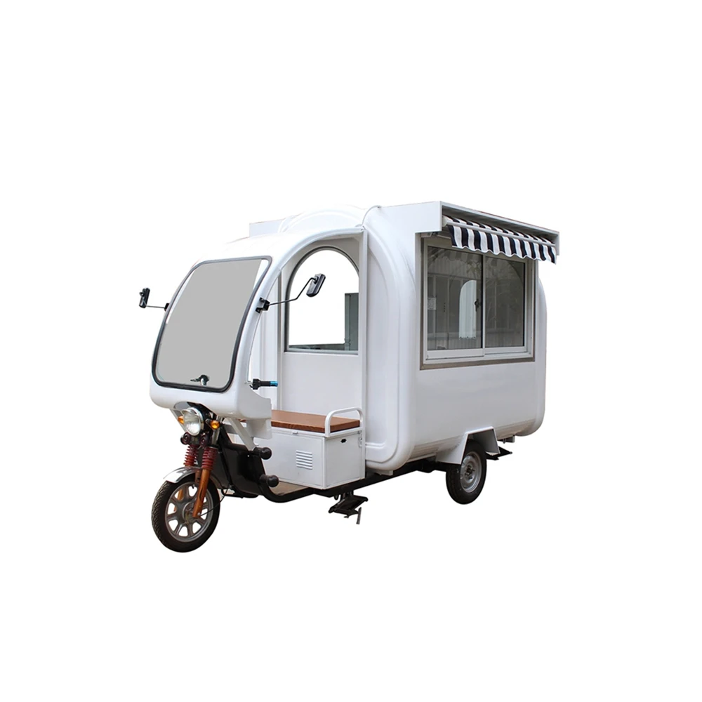 Conssion Ice Cream Food Tricycle BBQ Fast Food Cart Hamburgers Cart Sales High Quality