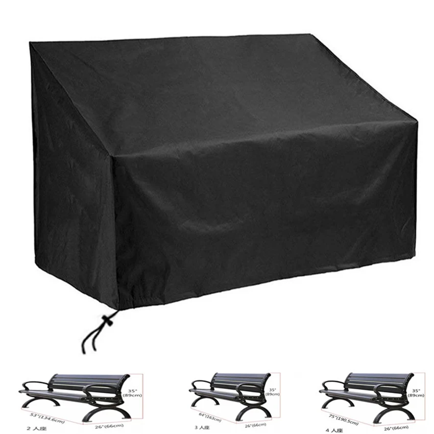 Outdoor 2/3/4-Seat Bench Cover, Durable and Waterproof Patio Furniture Sofa Cover, Outdoor Furniture Cover Dustproof Rainproof