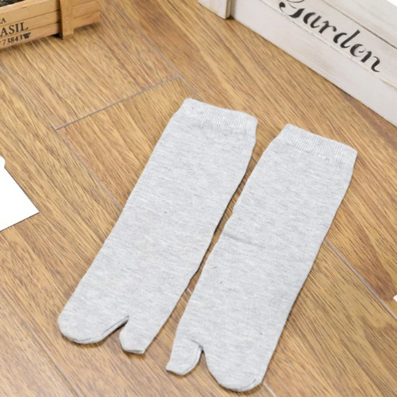 Bambou japonais hommes et femmes été fibre deux doigts chaussettes noir Kimono bascule sandale fendu Ninjia blanc Tabi orteil chaussettes