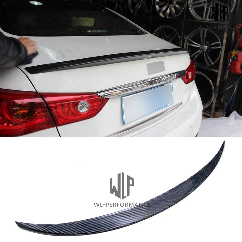 High Quality Carbon Fiber Car Body Kit Rear Spoiler Wing Car Body Kit for Infiniti Q50 Car Styling 2014-up