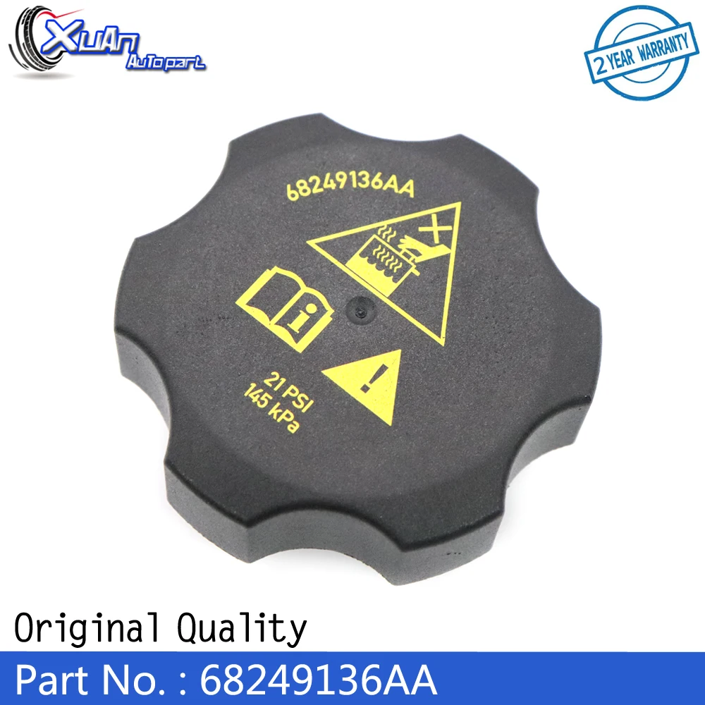 XUAN 68249136AA Engine Coolant Bottle Reservoir Cap Cover For Chrysler Pacifica Dodge Durango Jeep Cherokee Compass Renegade Ram