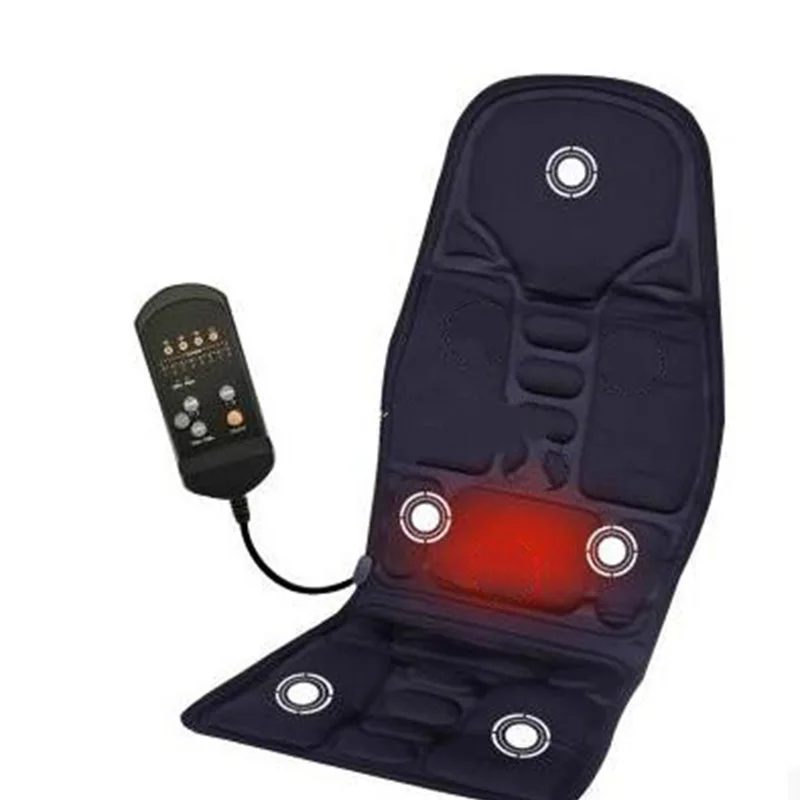 Heated Back Massage Seat Topper Car Home Office Seat Massager Heat Vibrate Cushion Back Neck Massage Chair Massage Relaxation