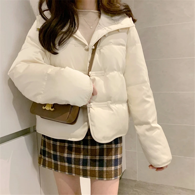 

LMQ New 2020 Winter Women Thick Warm Short Fashion Cotton Coats Elegant Female Jackets Padded Parka Outwear Hooded