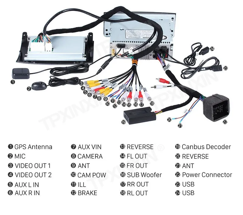 64G For Peugeot 407 2004-2010 Android Radio Car Multimedia Player GPS Navigation Audio Stereo Screen DVD Head Unit Tape Recorder