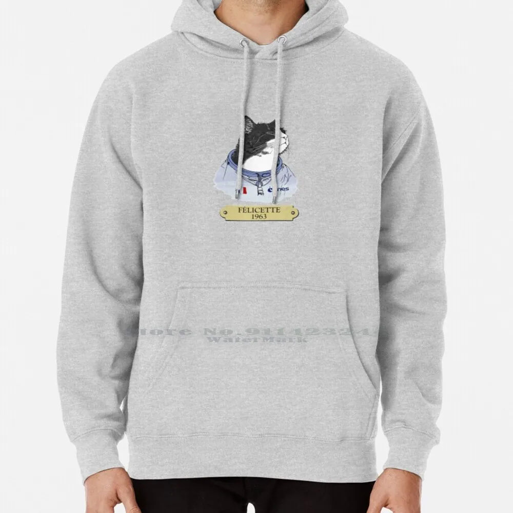 Félicette Hoodie Sweater 6xl Cotton Rocket Animal Cosmonaut Cosmos Funny Cute Universe Planets Space Travel Feline Astrocat